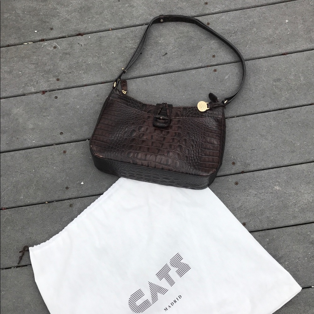 Brahmin Fairhaven Brown Leather Shoulder Bag